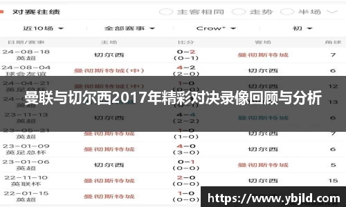 曼联与切尔西2017年精彩对决录像回顾与分析